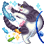 長毛猫&釣り竿じゃらし